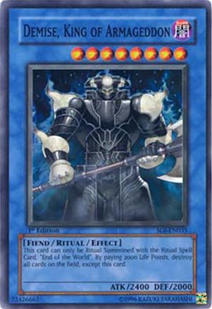 Demise, King of Armageddon [SOI-EN035] Super Rare