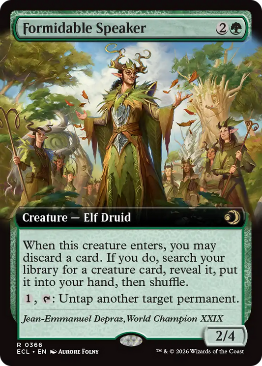 Formidable Speaker (Extended Art) [Lorwyn Eclipsed]