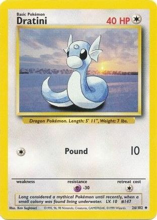 Dratini (26/102) [Base Set Unlimited]