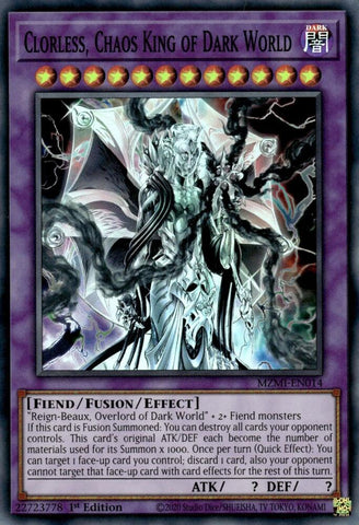 Clorless, Chaos King of Dark World [MZMI-EN014] Super Rare