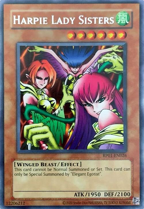 Harpie Lady Sisters [RP01-EN026] Rare