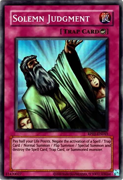 Solemn Judgment [RP01-EN045] Super Rare