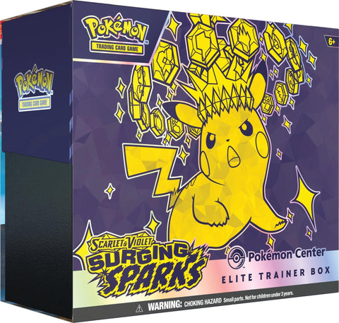Scarlet & Violet: Surging Sparks - Elite Trainer Box (Pokemon Center Exclusive)(Dent in corner)