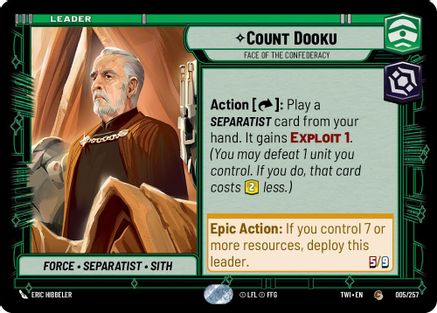 Count Dooku - Face of the Confederacy (005/257) (005/257) [Twilight of the Republic]