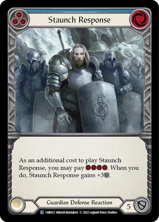 Staunch Response (Blue) [1HB023] (History Pack 1 Bravo Blitz Deck)
