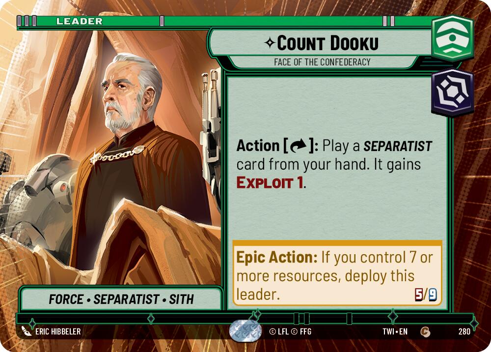 Count Dooku - Face of the Confederacy (280) (Hyperspace) (280) [Twilight of the Republic]