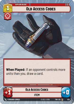 Old Access Codes (435) (Hyperspace) (435) [Twilight of the Republic]