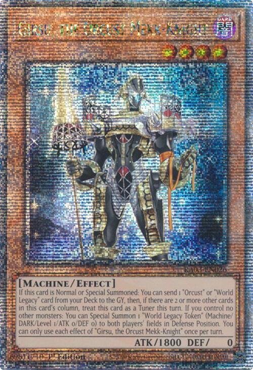 Girsu, the Orcust Mekk-Knight (Quarter Century Secret Rare) [RA03-EN02 Girsu, the Orcust Mekk-Knight (Quarter Century Secret Rare) [RA03-EN02