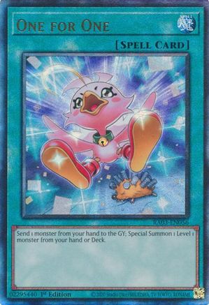 One for One (Alternate Art) (UTR) [RA03-EN056] Prismatic Ultimate Rare