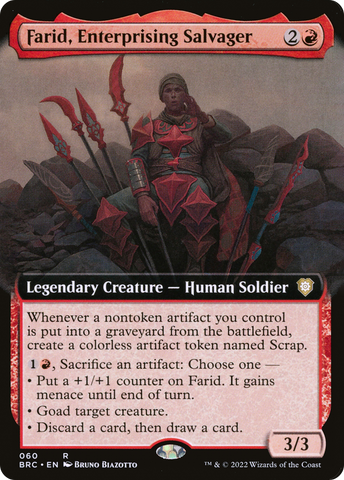 Farid, Enterprising Salvager (Extended Art) [The Brothers' War Commander]