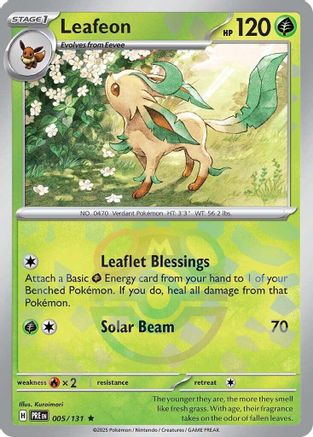 Leafeon (005/131) (Master Ball Pattern) [Scarlet & Violet: Prismatic Evolutions]