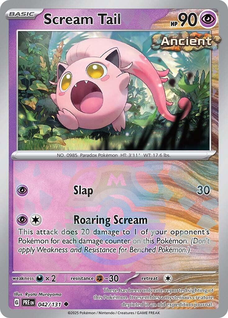 Scream Tail (042/131) (Master Ball Pattern) [Scarlet & Violet: Prismatic Evolutions]