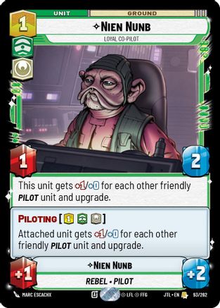 Nien Nunb - Loyal Co-Pilot (093/262) (093/257) [Jump to Lightspeed]