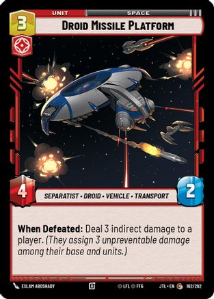 Droid Missile Platform (162/262) (162/257) [Jump to Lightspeed]