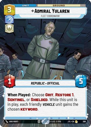 Admiral Yularen - Fleet Coordinator (309) (Hyperspace) (309) [Jump to Lightspeed]