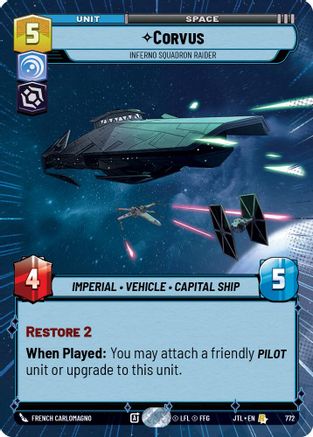Corvus - Inferno Squadron Raider (772) (Hyperspace Foil) (772) [Jump to Lightspeed]