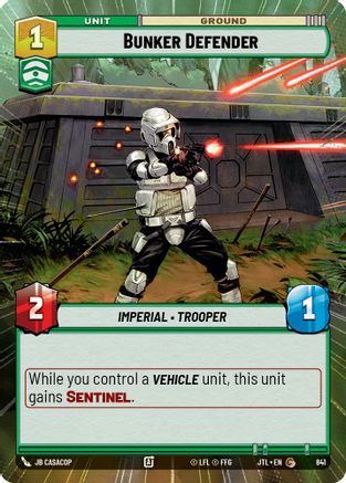 Bunker Defender (841) (Hyperspace Foil) (841) [Jump to Lightspeed]