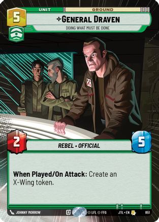 General Draven - Doing What Must Be Done (851) (Hyperspace Foil) (851) [Jump to Lightspeed]