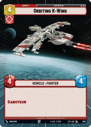 Orbiting K-Wing (900) (Hyperspace Foil) (900) [Jump to Lightspeed]