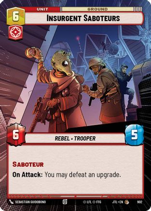 Insurgent Saboteurs (902) (Hyperspace Foil) (902) [Jump to Lightspeed]