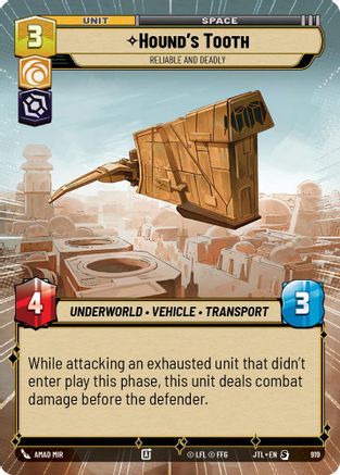 Hound's Tooth - Reliable and Deadly (919) (Hyperspace Foil) (919) [Jump to Lightspeed]