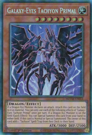 Galaxy-Eyes Tachyon Primal (Collector's Rare) [MZTM-EN011] Collector's Rare