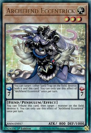 Archfiend Eccentrick [RA04-EN017] Prismatic Ultimate Rare