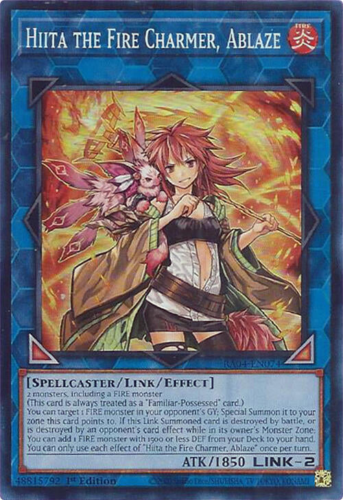 Hiita the Fire Charmer, Ablaze [RA04-EN074] Super Rare