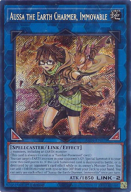 Aussa the Earth Charmer, Immovable [RA04-EN078] Secret Rare
