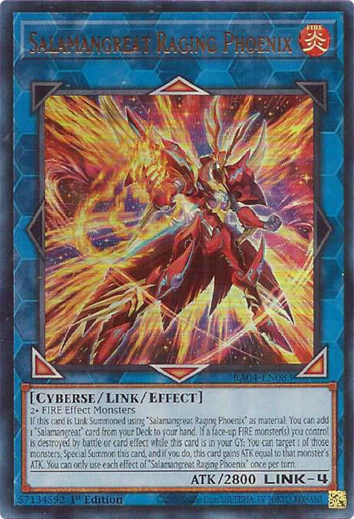 Salamangreat Raging Phoenix [RA04-EN083] Ultra Rare