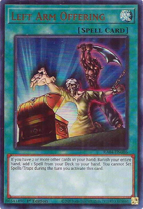 Left Arm Offering [RA04-EN086] Ultra Rare
