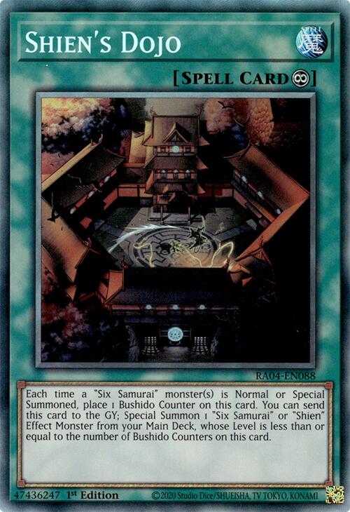 Shien's Dojo [RA04-EN088] Prismatic Collector's Rare