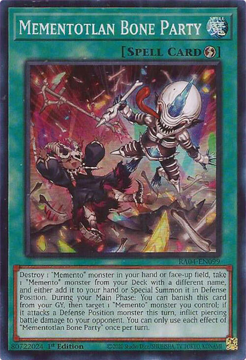 Mementotlan Bone Party [RA04-EN099] Super Rare