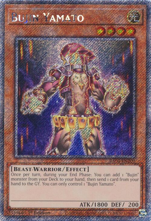 Bujin Yamato [RA04-EN209] Platinum Secret Rare