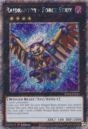 Raidraptor - Force Strix [RA04-EN243] Platinum Secret Rare