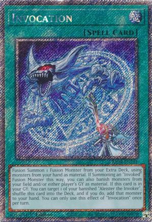Invocation [RA04-EN281] Platinum Secret Rare