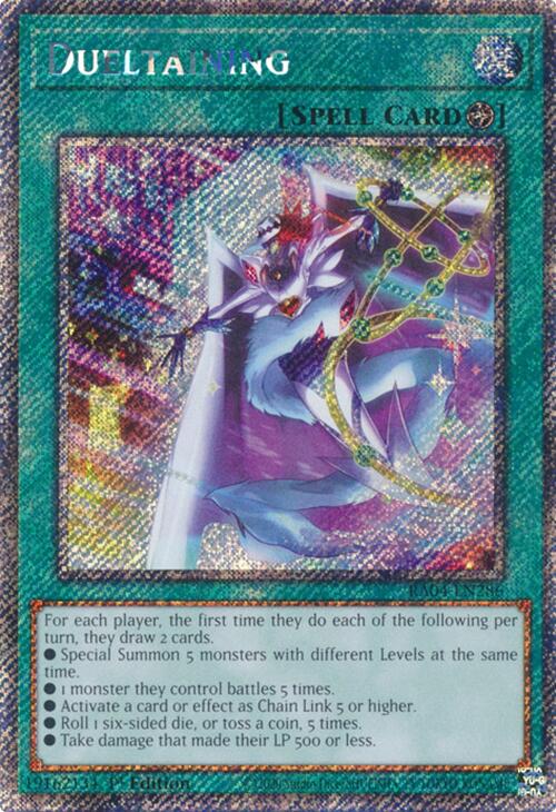 Dueltaining [RA04-EN286] Platinum Secret Rare