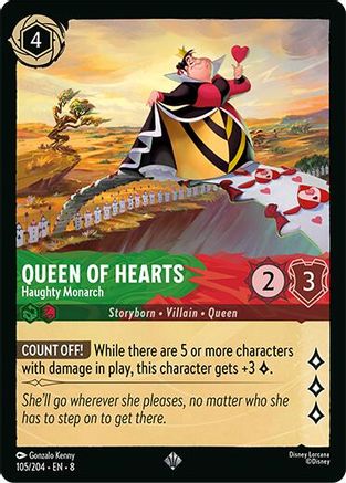 Queen of Hearts - Haughty Monarch (105/204) [Reign of Jafar]