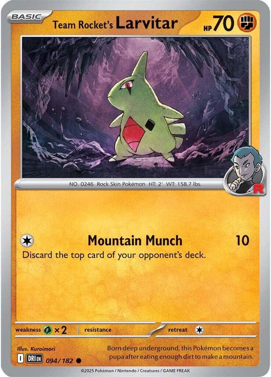 Team Rocket's Larvitar (094/182) [Scarlet & Violet: Destined Rivals]