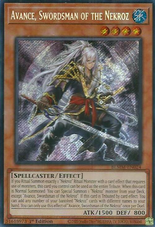 Avance, Swordsman of the Nekroz [BLMM-EN024] Secret Rare