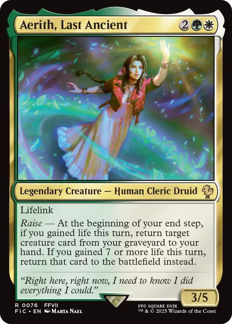 Aerith, Last Ancient (Surge Foil) [FINAL FANTASY Commander]