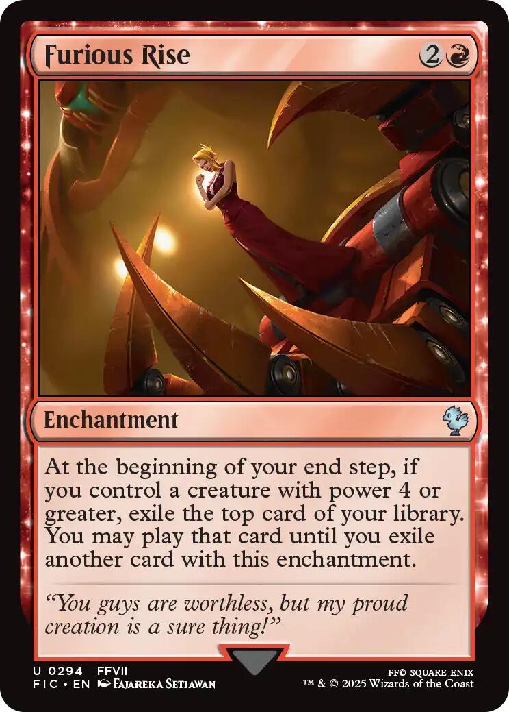 Furious Rise (Surge Foil) [FINAL FANTASY Commander]