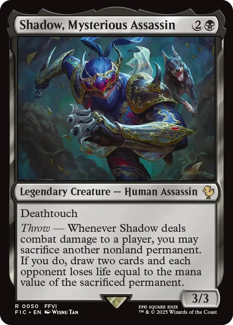 Shadow, Mysterious Assassin (Surge Foil) [FINAL FANTASY Commander]