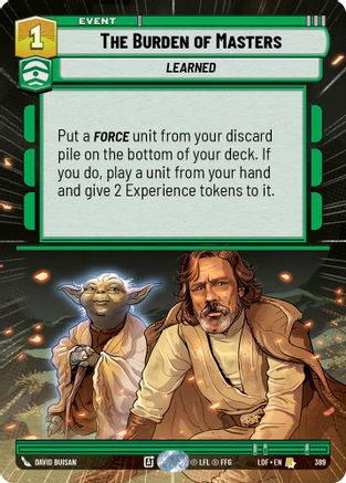 The Burden of Masters (389) (Hyperspace) (389) [Legends of the Force]