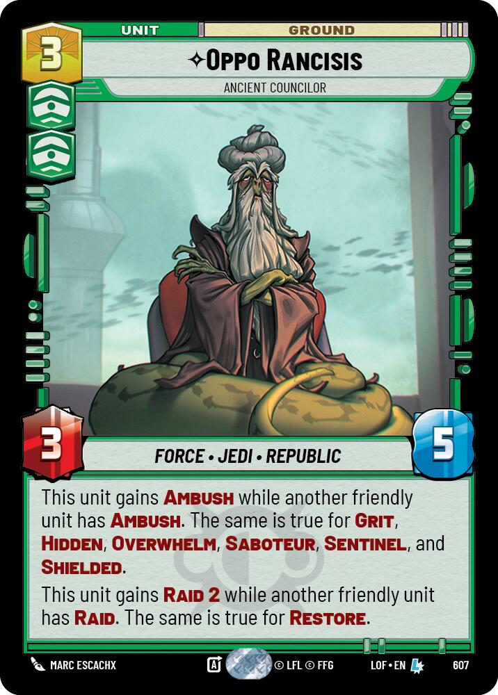 Oppo Rancisis - Ancient Councilor (607) (Foil) (607) [Legends of the Force]