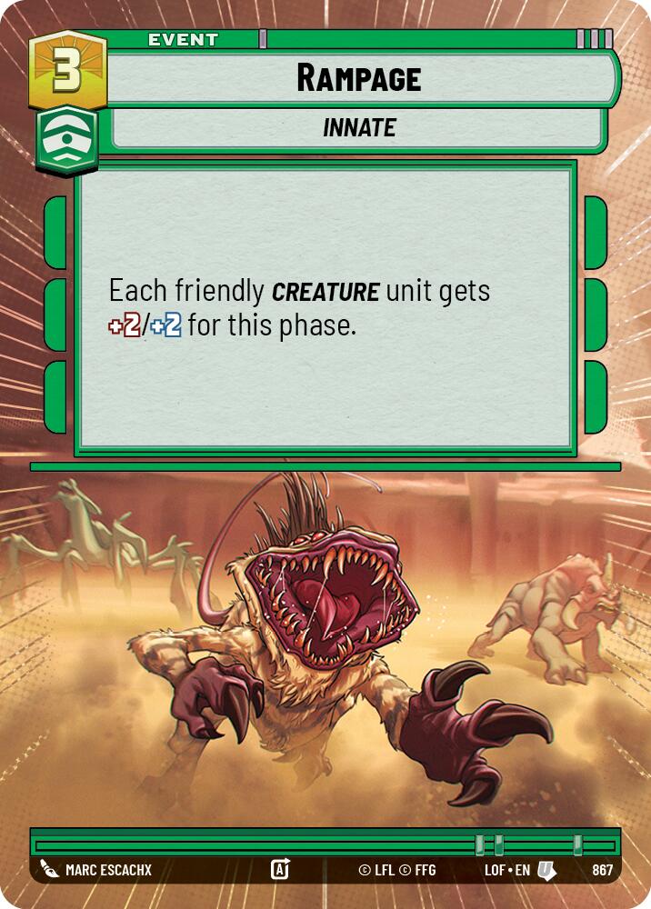 Rampage (867) (Hyperspace Foil) (867) [Legends of the Force]