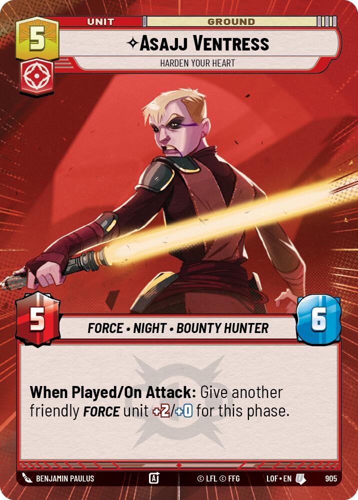 Asajj Ventress - Harden Your Heart (905) (Hyperspace Foil) (905) [Legends of the Force]