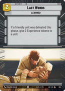 Last Words (1003) (Hyperspace Foil) (1003) [Legends of the Force]