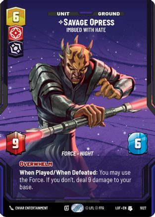 Savage Opress - Imbued With Hate (1027) (Prestige) (1027) [Legends of the Force]