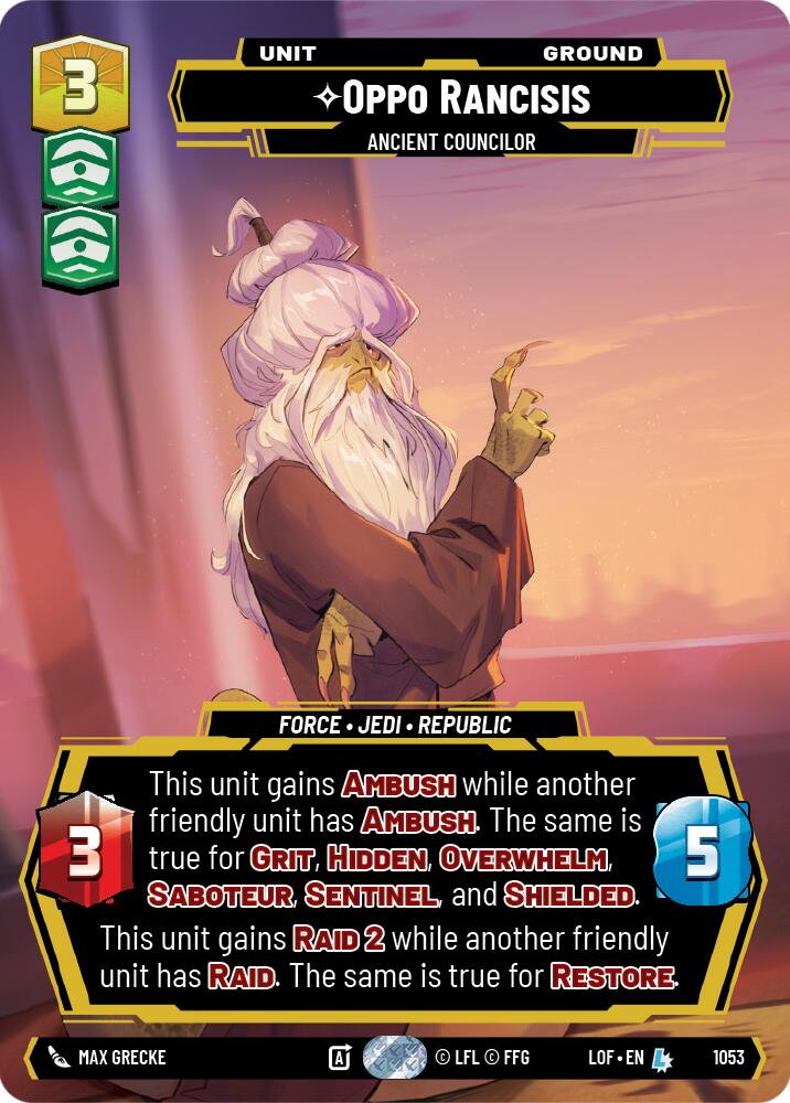Oppo Rancisis - Ancient Councilor (1053) (Prestige) (1053) [Legends of the Force]